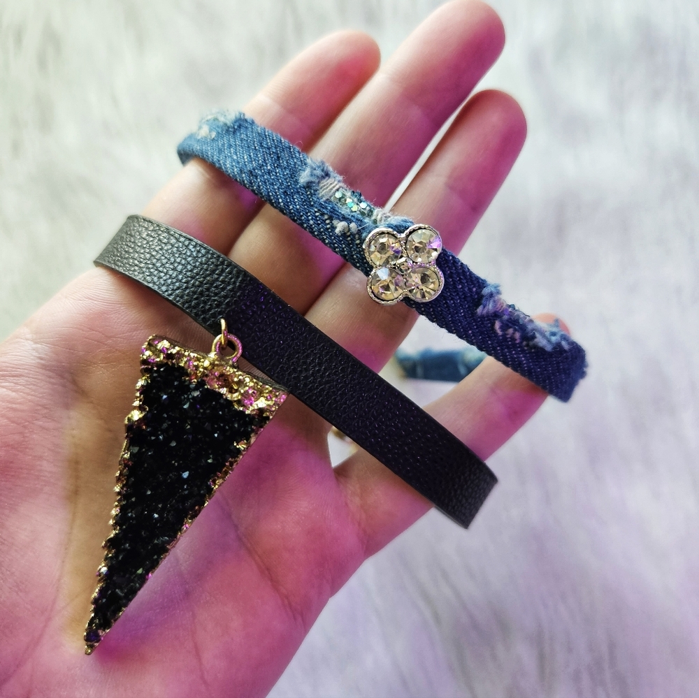 Choke Necklaces 2 pair